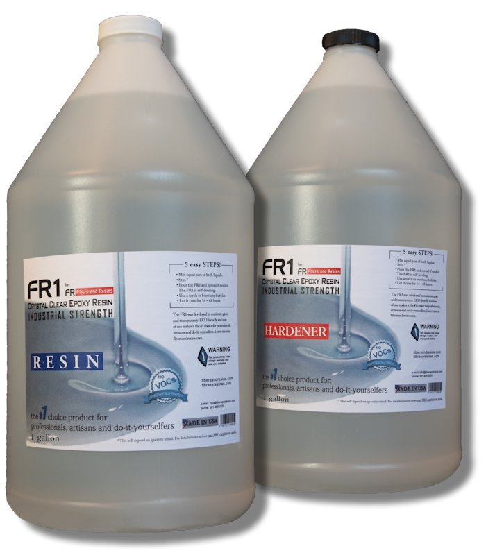 FR1 System – Crystal Clear Epoxy Resin for bars and tables. (2 gallon kit)